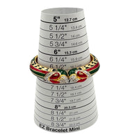 Nolan Miller Stylized Parrot Enamel Hinged Bangle Statement Bracelet 24 Wishes Vintage Jewelry