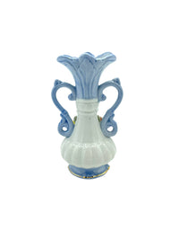 Norcrest Nortake Blue Floral Bud Vase with Three - dimensional Flowers - 24 Wishes Vintage Jewelry