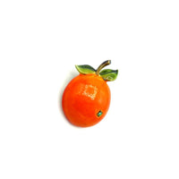 Orange Enamel Fruit Vintage Brooch by HAR - 24 Wishes Vintage Jewelry