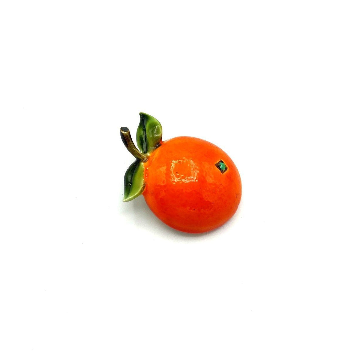 Orange Enamel Fruit Vintage Brooch by HAR - 24 Wishes Vintage Jewelry