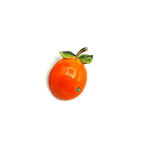 Orange Enamel Fruit Vintage Brooch by HAR - 24 Wishes Vintage Jewelry