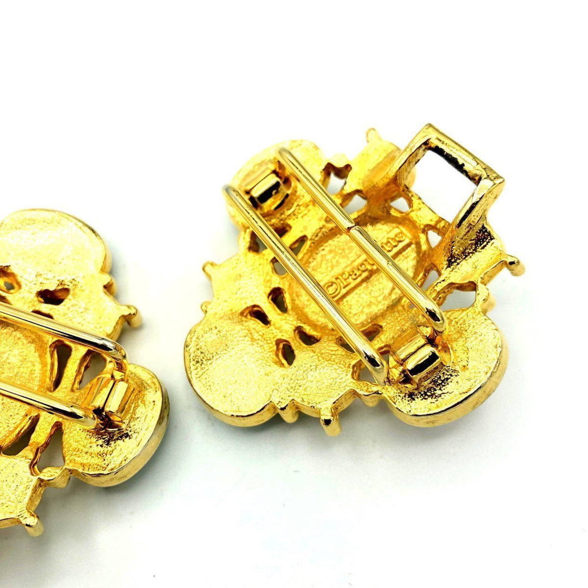 Paquette Gold Multi - Color Cabochon Belt Buckle - 24 Wishes Vintage Jewelry