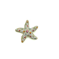 Pave Rhinestone Starfish Vintage Brooch - 24 Wishes Vintage Jewelry