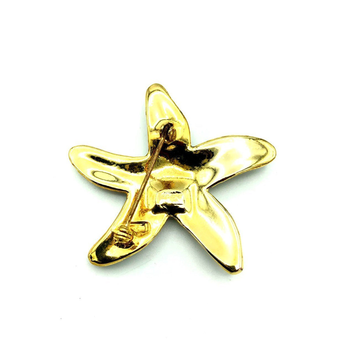 Pave Rhinestone Starfish Vintage Brooch - 24 Wishes Vintage Jewelry