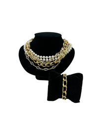 Pearl, Crystal & Gold Chain Vintage Jewelry Curated Collection - 24 Wishes Vintage Jewelry