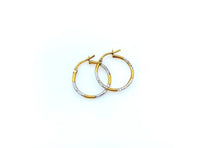 Petite Gold & Silver Vintage Hoop Pierced Earrings - 24 Wishes Vintage Jewelry