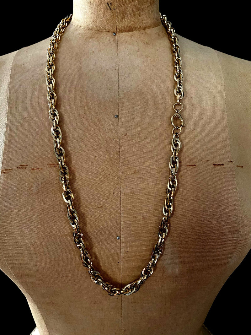 Pierre Cardin Gold Long Layering Chain Vintage Necklace - 24 Wishes Vintage Jewelry