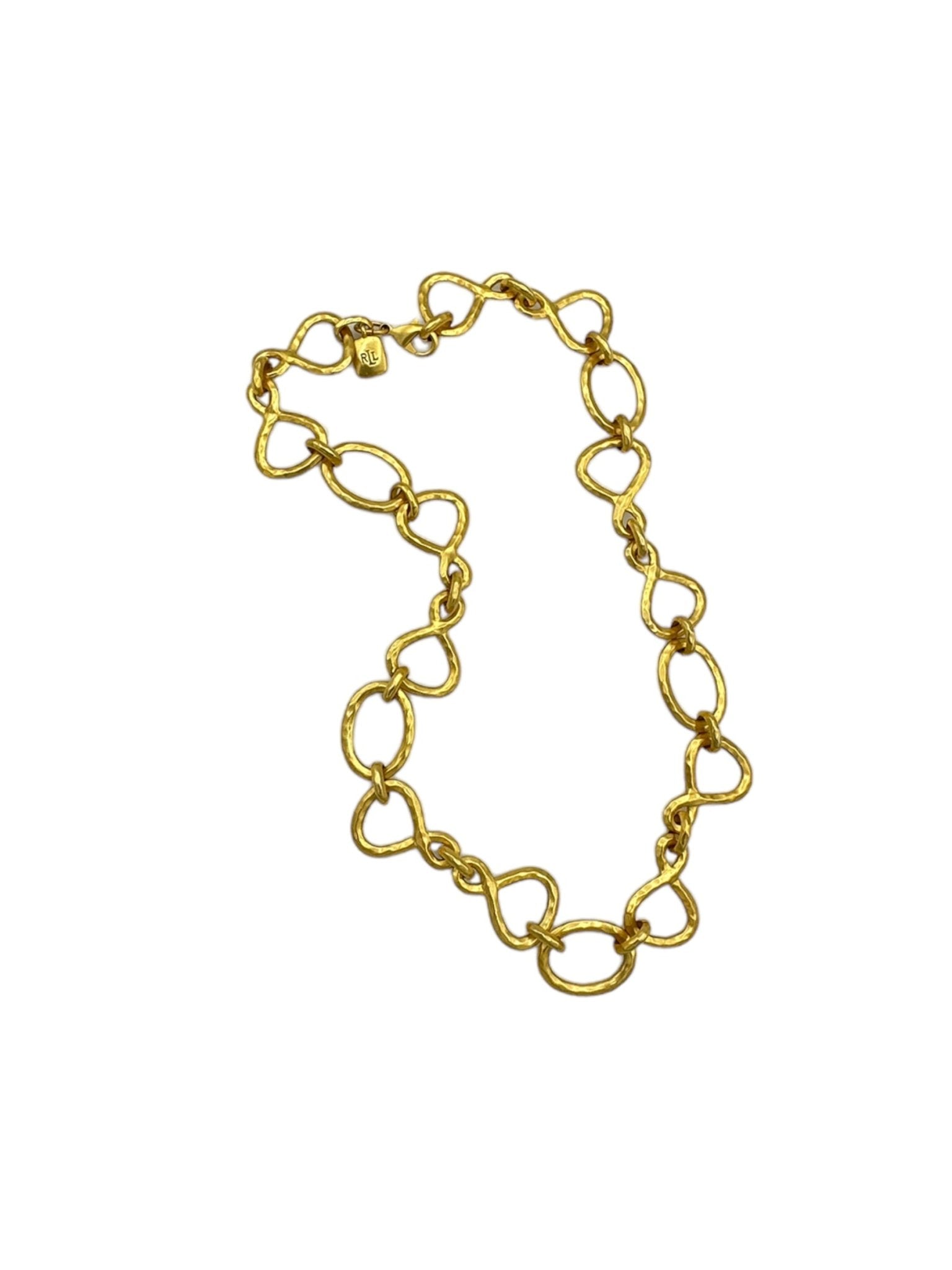 Ralph Lauren Gold Hammered Link Layering Necklace - 24