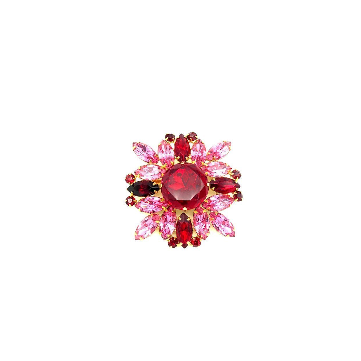 Vintage Hot Pink Rhinestone Brooch online Pin