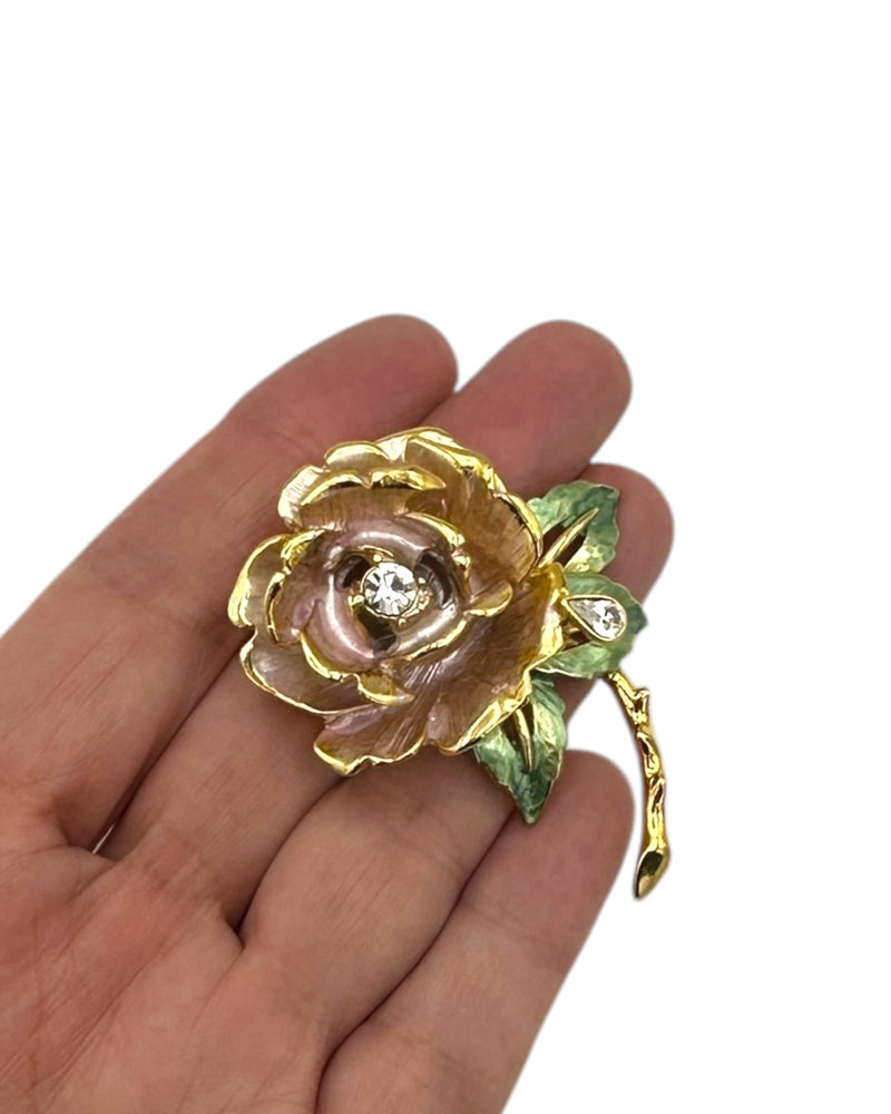 RJ Graziano Princess Diana England's Rose 1997 Vintage Brooch - 24 Wishes Vintage Jewelry