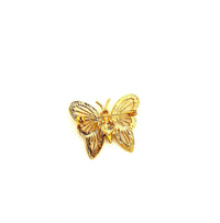 Roman Classic Gold Rhinestone Butterfly Brooch - 24 Wishes Vintage Jewelry