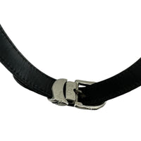 Necklaces & PendantsRon Rizzo Statement Silver Belt Buckle Black Leather 1980s Necklace