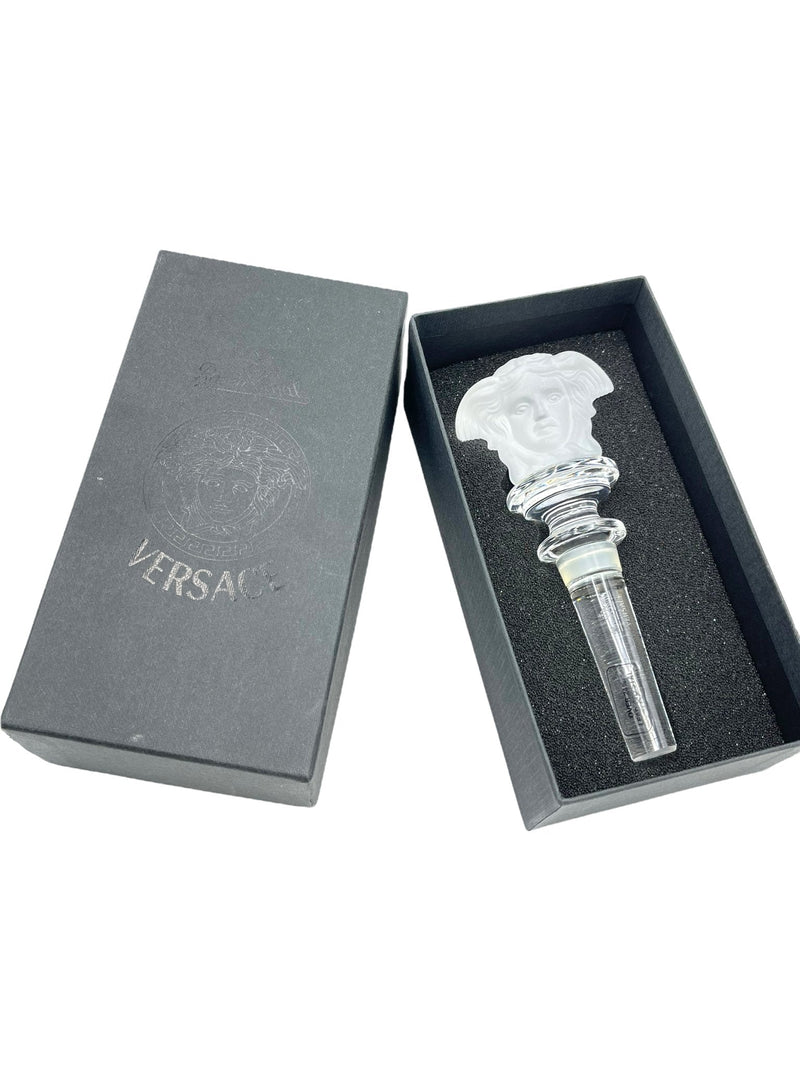 Rosenthal Versace Frosted Crystal Bottle Stopper - 24 Wishes Vintage Jewelry