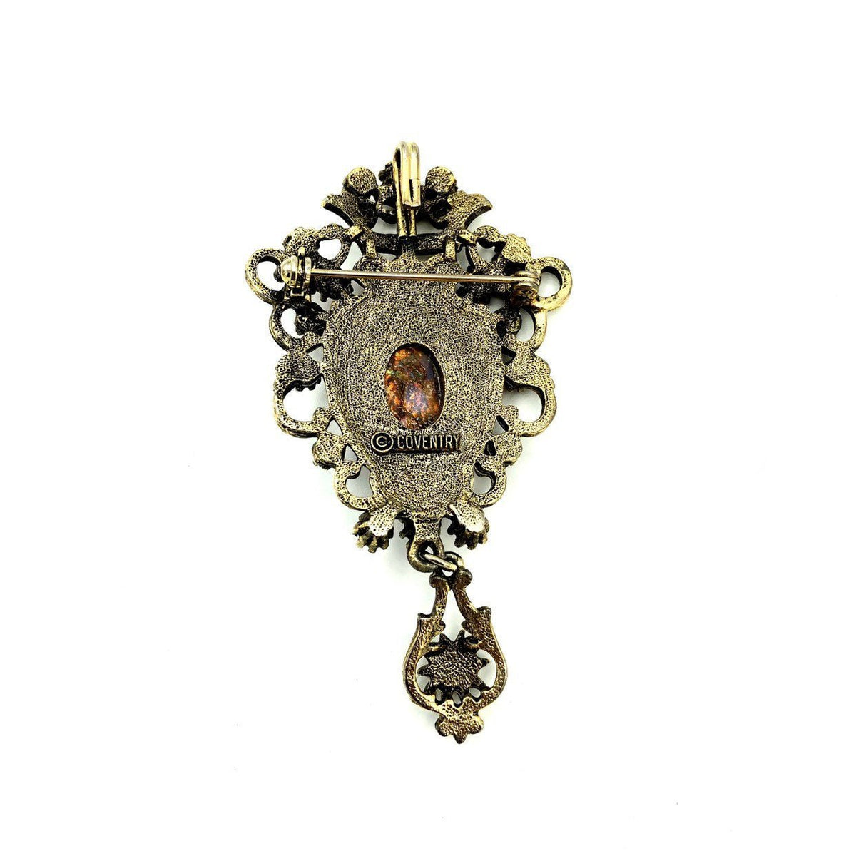 Sarah Coventry Pink Victorian Revival Vintage Brooch - 24 Wishes Vintage Jewelry