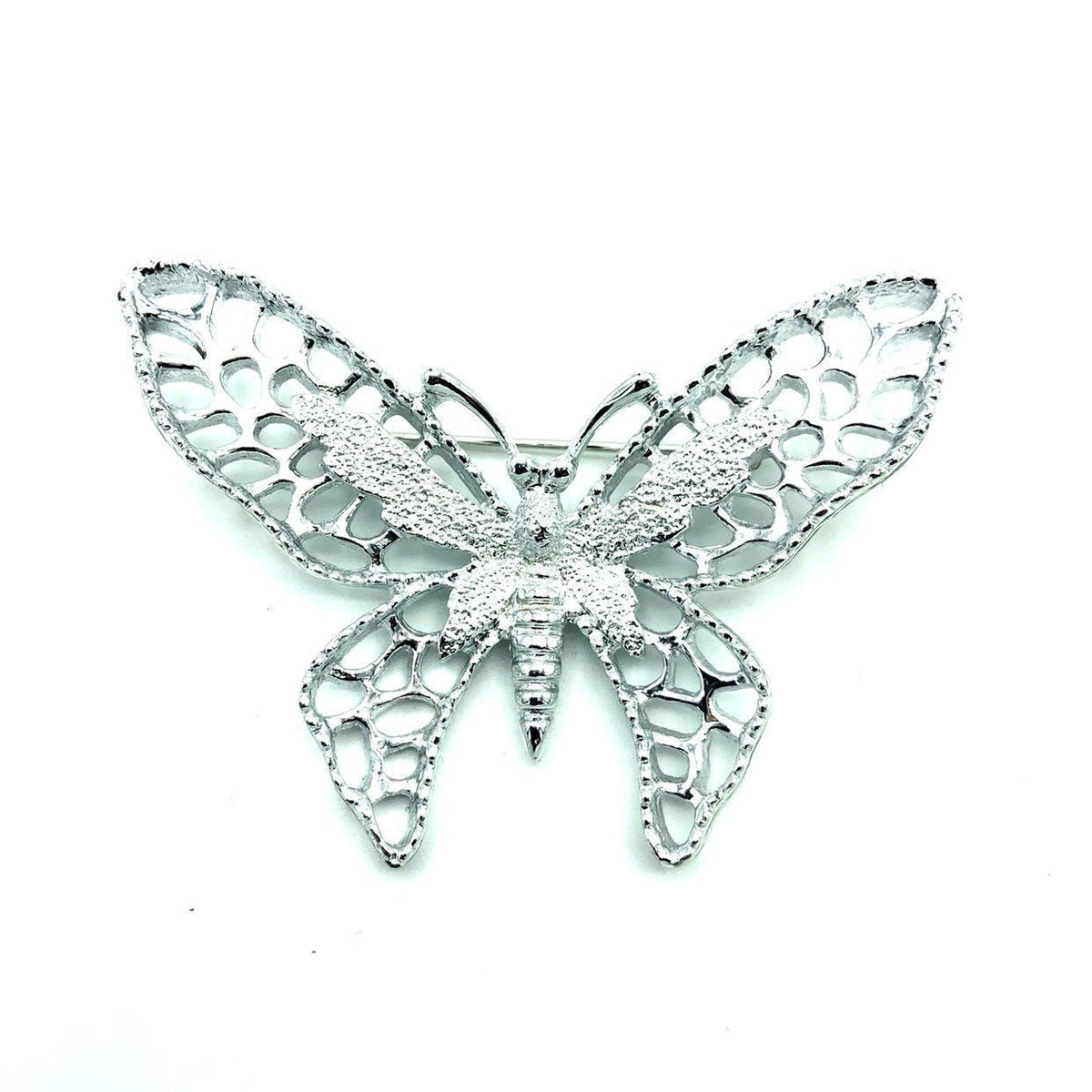 Sarah Coventry Silver & Gold Butterfly Brooch Set - 24 Wishes Vintage Jewelry