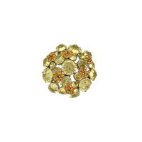 Necklaces & PendantsSchreiner New York Signed Brooch Reverse Set Domed Floral Rhinestone Pin