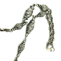 Silver Accessocraft NYC Large Medieval Revival Repousse Vintage Pendant - 24 Wishes Vintage Jewelry