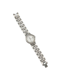 Silver Classic Bulova Stainless Steel Diamond Accent Watch C867878 - 24 Wishes Vintage Jewelry