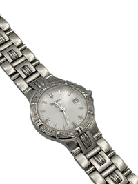 Silver Classic Bulova Stainless Steel Diamond Accent Watch C867878 - 24 Wishes Vintage Jewelry