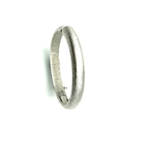 Silver Vintage Trifari Hinged Thin Bangle Bracelet - 24 Wishes Vintage Jewelry