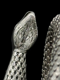 Silver Whiting & Davis Mesh Coiled Snake Vintage Bracelet - 24 Wishes Vintage Jewelry