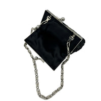 Small Vintage Art Deco Style Black Beaded Kisslock Closure Handbag