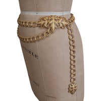 St. John Matte Gold Layered Bib Belt Vintage Statement Waist Curb Chain Belt 24 Wishes Vintage Jewelry