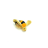 St. John Petite Black & Yellow Enamel Bee Brooch Pin - 24 Wishes Vintage Jewelry