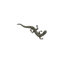 Brooches & PinsSterling Silver Marcasite Lizard Brooch Ruby Red Eyes