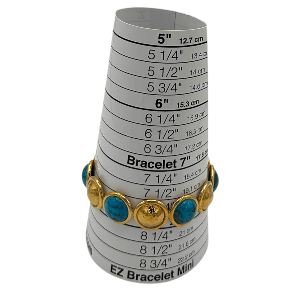 BraceletsSterling Silver Vermeil Hammered Faux Turquoise Bangle Bracelet