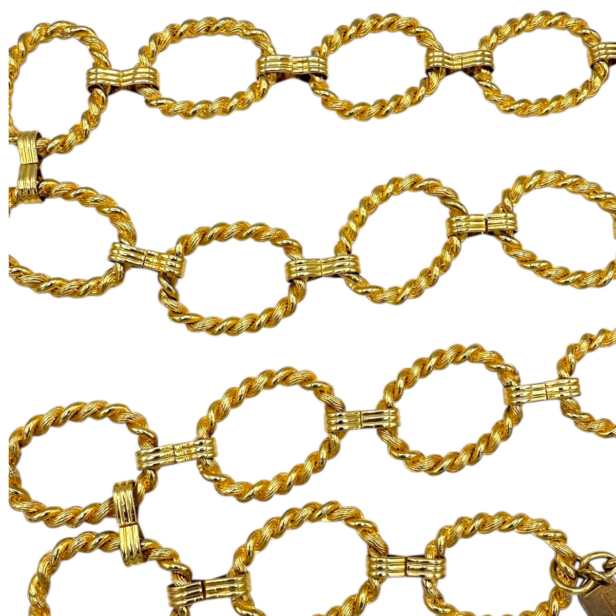 The Limited Gold Twisted Oval Link Belt Vintage Statement Waist Chain Accessories 24 Wishes Vintage Jewelry