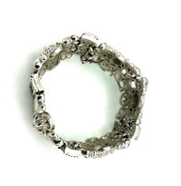 Trifari Filigree Style Silver Vintage Panel Bracelet - 24 Wishes Vintage Jewelry