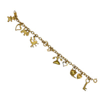 Trifari Gold Novelty Vintage Charm Bracelet 24 Wishes Vintage Jewelry