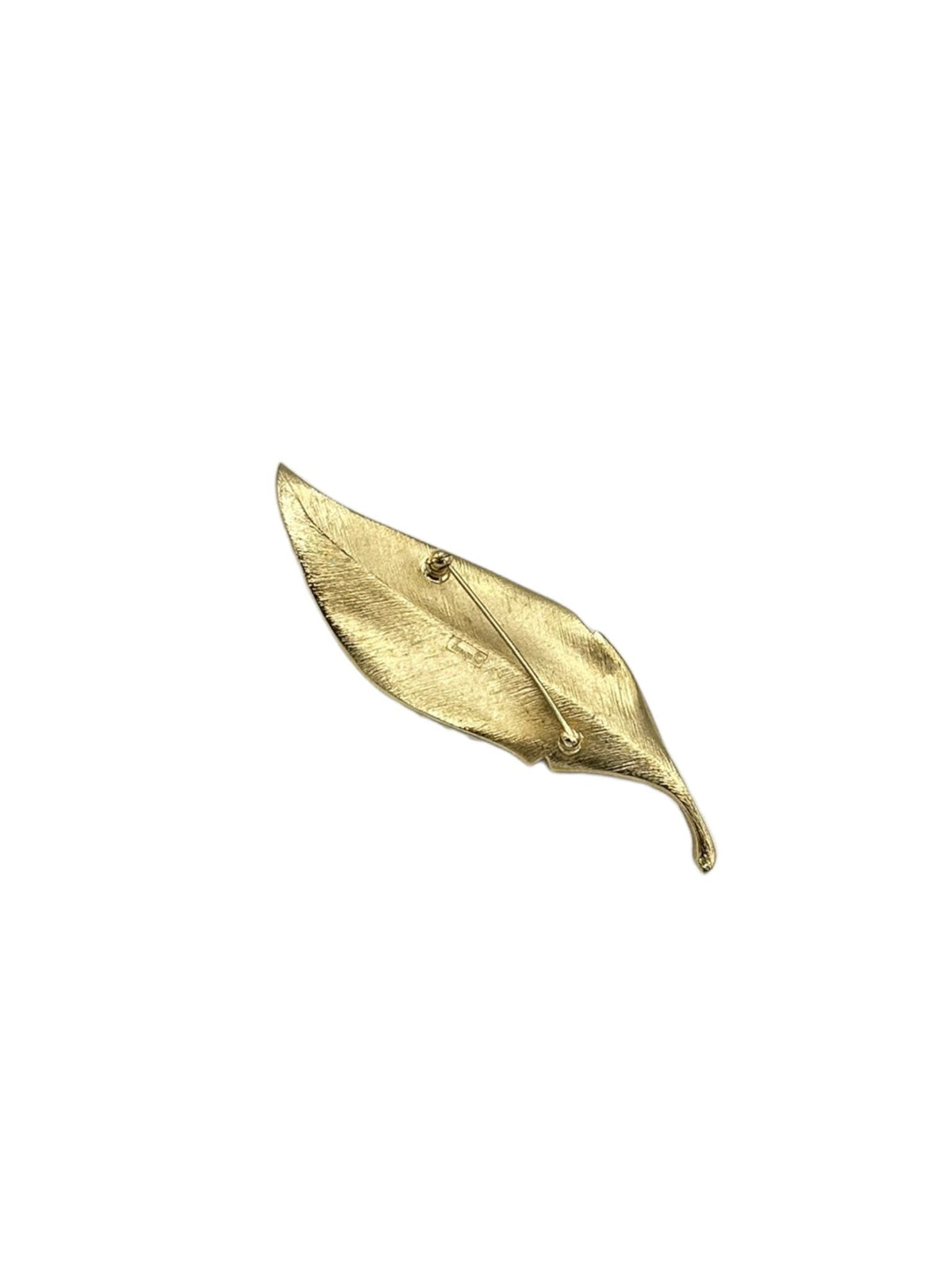 Trifari Gold Pearl Leaf Vintage Brooch - 24 Wishes Vintage Jewelry