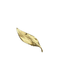 Trifari Gold Pearl Leaf Vintage Brooch - 24 Wishes Vintage Jewelry