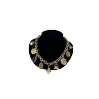 Necklaces & PendantsVictorian Revival Gold Charm Necklace Fobs Coins Pearls