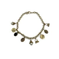 Necklaces & PendantsVictorian Revival Gold Charm Necklace Fobs Coins Pearls