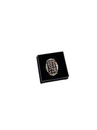 Victorian Revival Large Garnet Sterling Filigree Vintage Ring - 24 Wishes Vintage Jewelry