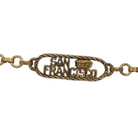 BraceletsVintage 1950s Gold San Francisco Trolley Souvenir Bracelet