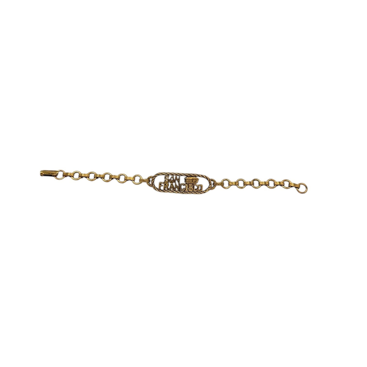 BraceletsVintage 1950s Gold San Francisco Trolley Souvenir Bracelet