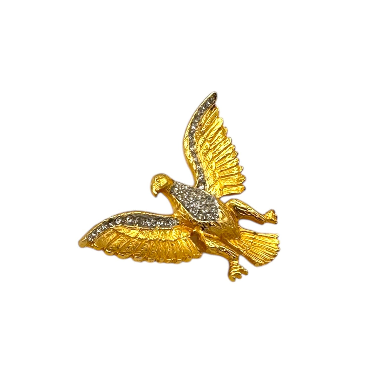 Brooches & PinsVintage 1960s Les Bernard Gold Patriotic Eagle Brooch