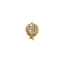 Brooches & PinsVintage 1960s Trifari Gold Laurel Wreath Faux Pearl Brooch