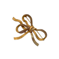 Brooches & PinsVintage 1960s Trifari Gold Textured Flowing Bow Brooch