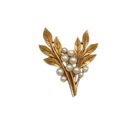 Brooches & PinsVintage 1960s Trifari Gold Textured Leaf Brooch