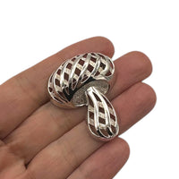 Brooches & PinsVintage 1960s Trifari Silver Mushroom Textured Brooch