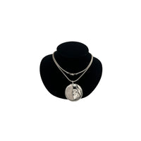 Necklaces & PendantsVintage 1960s Vendome Silver Plated Long Snake Chain Necklace Moon Pendant