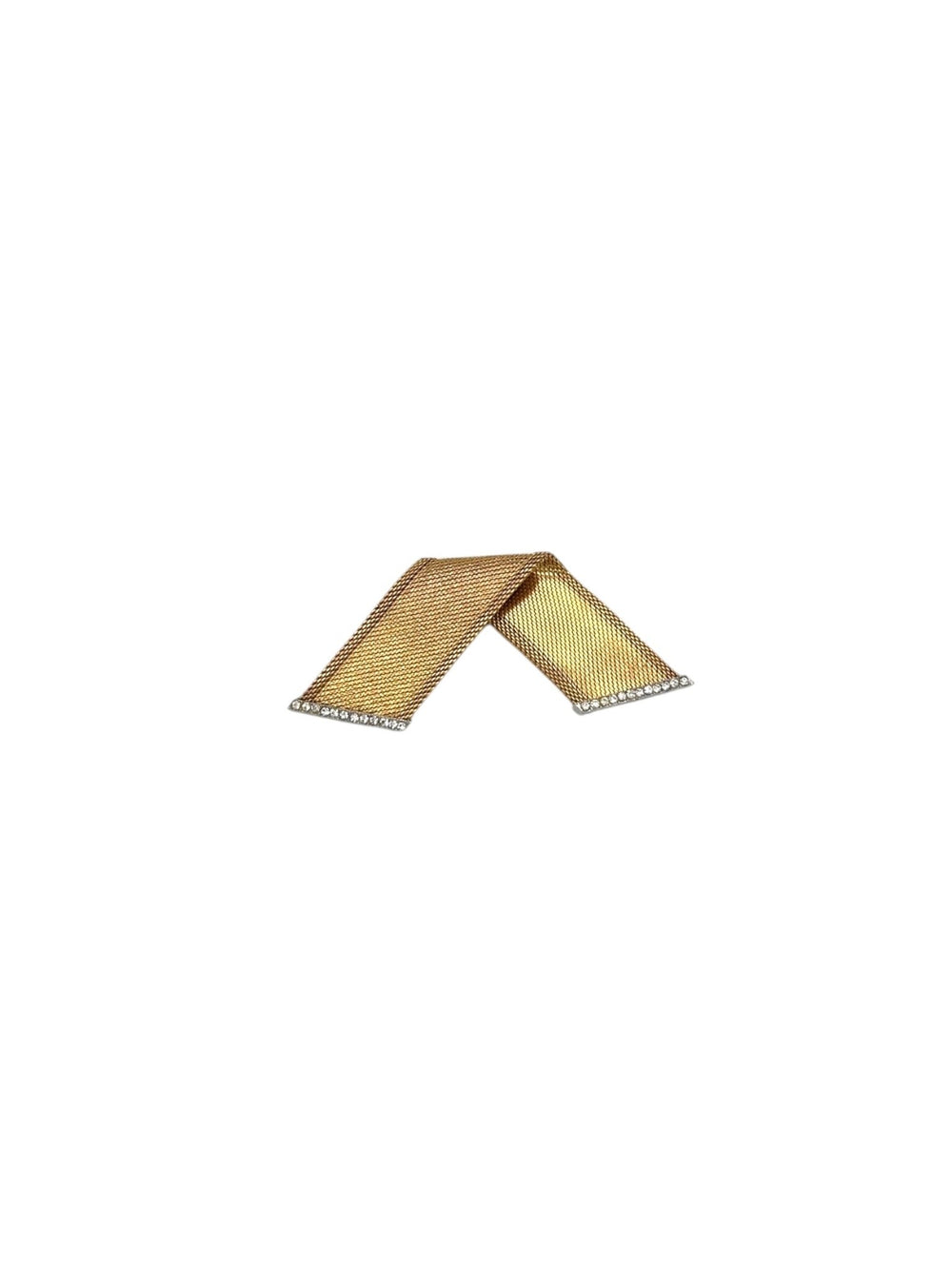 Vintage 1965 Christian Dior Gold Mesh Brooch - 24 Wishes Vintage Jewelry