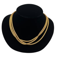 Necklaces & PendantsVintage 1980s RoAn Gold Plated Triple Snake Chain Necklace