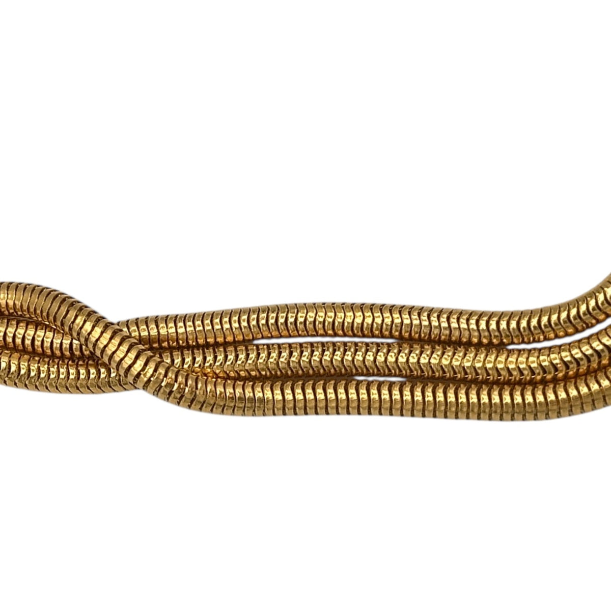 Necklaces & PendantsVintage 1980s RoAn Gold Plated Triple Snake Chain Necklace