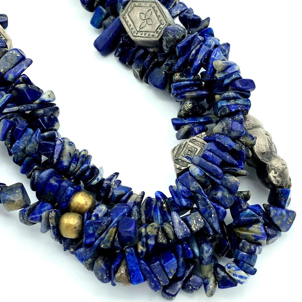 Vintage Alice Kuo Blue Lapis Lazuli Multi - Strand Beads Necklace - 24 Wishes Vintage Jewelry